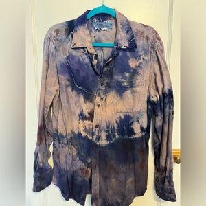 Rough and Tumble flannel tie dye shirt size large